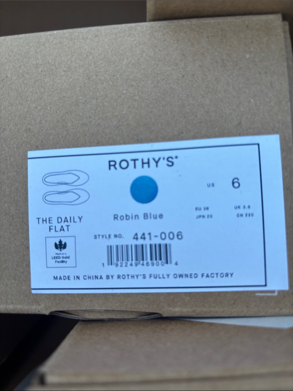 Rothy's Robin Blue Knit Slip-On Flats - Picture 5 of 5